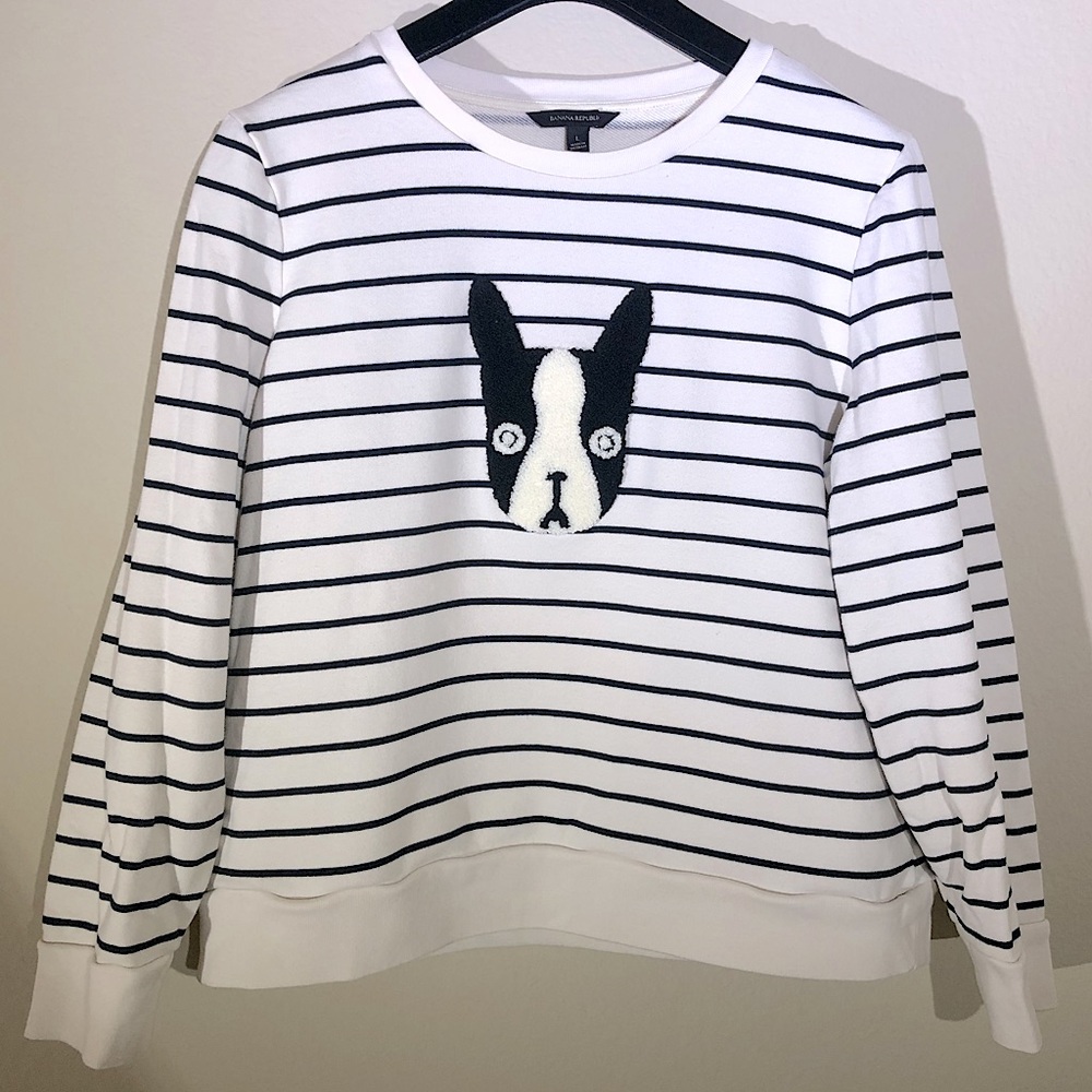 Banana Republic Dog Head Sweatshirt Crew